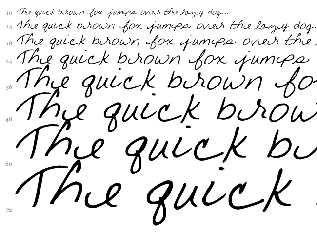 Little Bird font waterfall